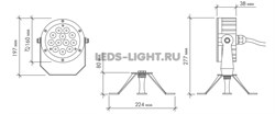 Подводный светодиодный светильник СДП-26 DC24V (RGB) схема