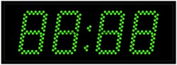 Уличные электронные часы 100 мм зеленые светодиоды