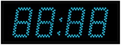 Уличные электронные часы 100 мм синие светодиоды