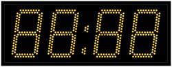 Уличные электронные часы 150 мм желтые светодиоды
