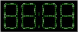 Уличные электронные часы 450 мм зеленые