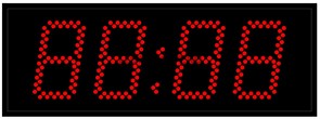Уличные электронные часы 100 мм красные светодиоды